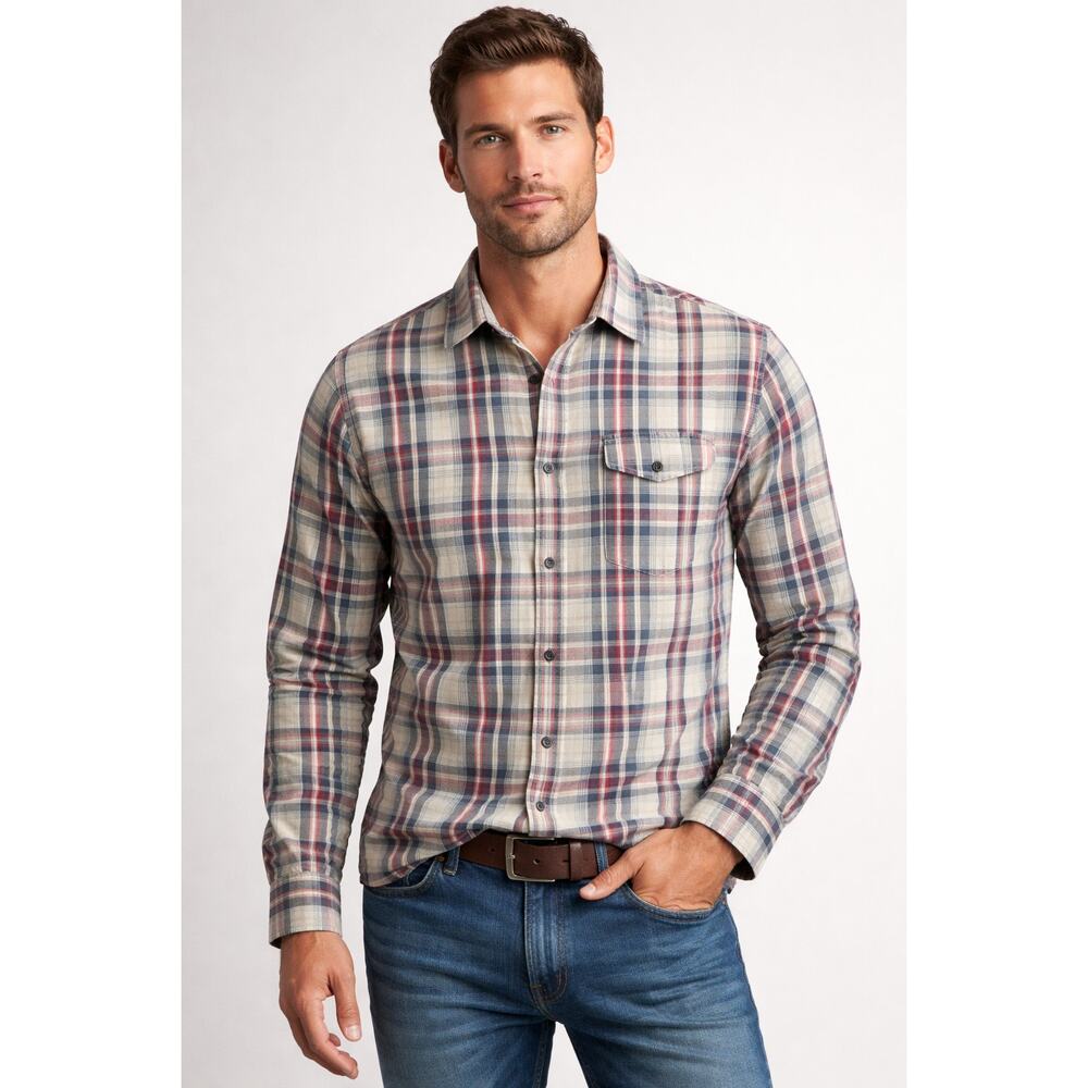 Alex Mill Brushed Twill Chore Shirt in Vintage‎ Soft Plaid Size Medium